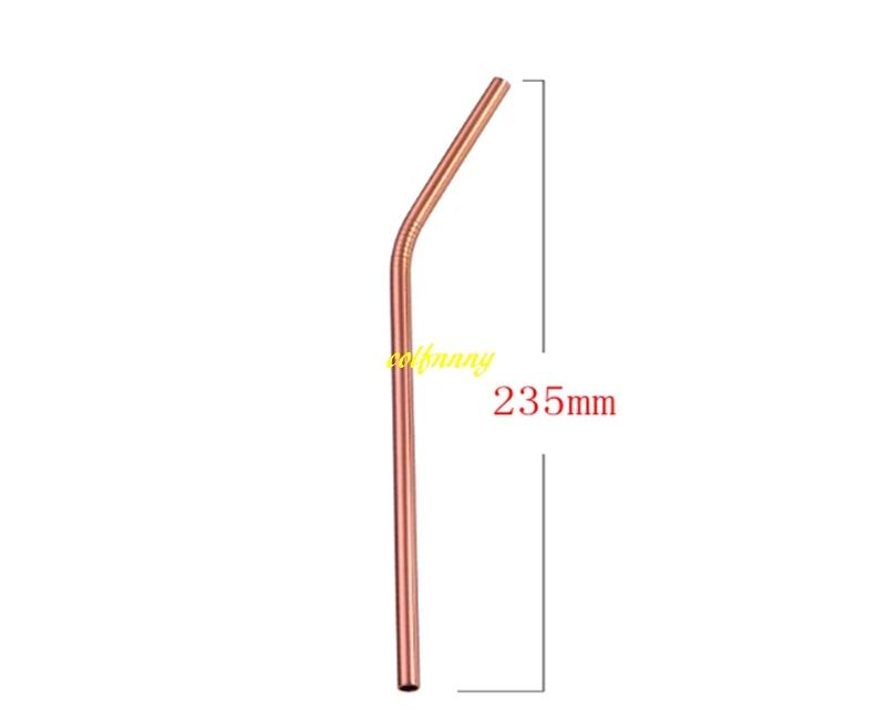 

1000pcs/lot 6x240mm Colorful Metal Drink Straws Reusable Stainless Steel Drinking Straw For 20oz 30oz cup Bar Tool C2703