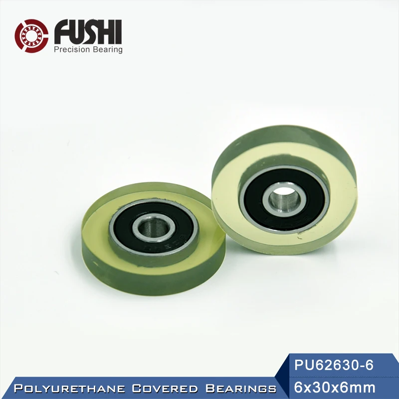 

PU 626 Polyurethane Covered Bearing 6*30*6 mm ( 2 Pcs ) Shaft 6mm PU62630-6 Urethane Cover PU626 Bearings