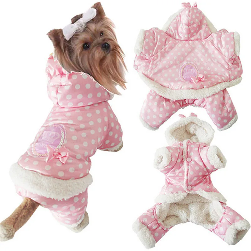 Luxury Dog Clothes Winter Pet Coat Cat Jacket Warm Puppy Clothing Soft Windproof Outdoor Overcoat Romper Jumpsuit For Small Dog