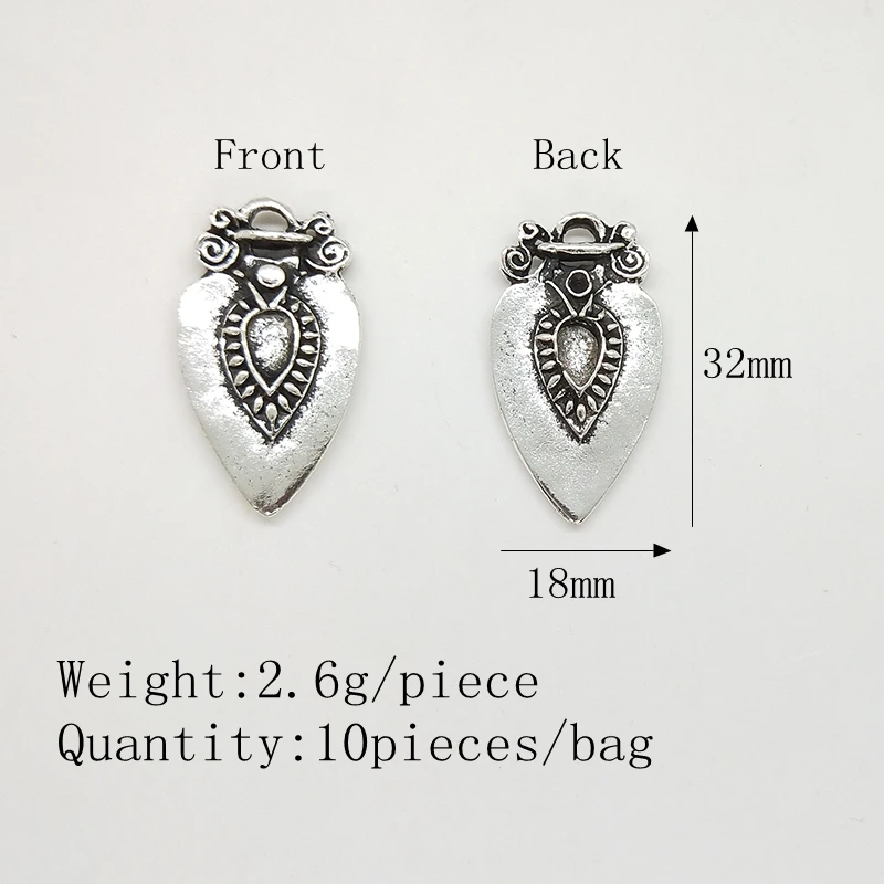 2021 New 10 Pieces 32mm Zinc Alloy  Arrows Shape Charms Pendants DIY Earring Necklaces Bracelets Jewelry Accessories