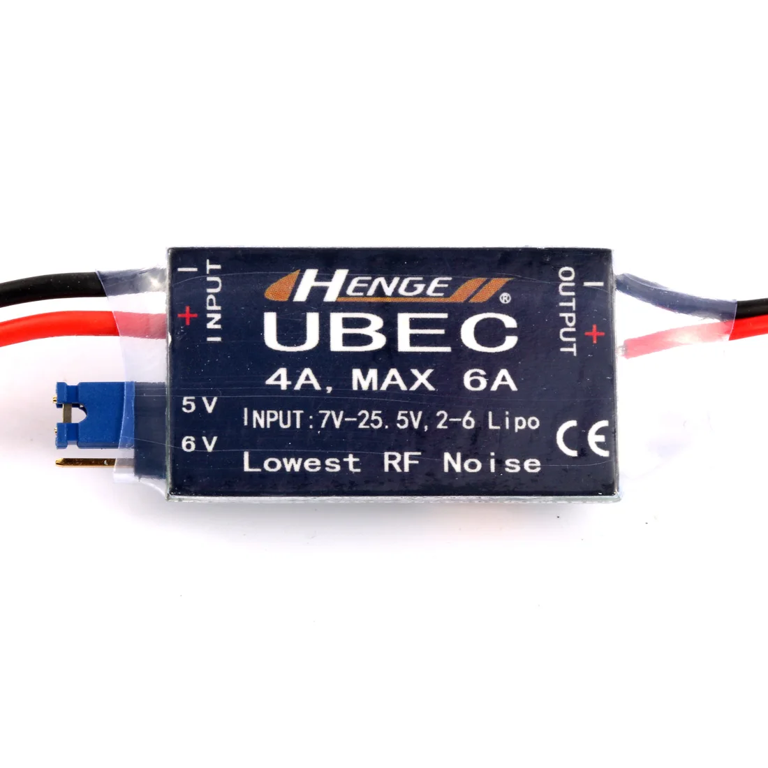 HENGE 4A UBEC-Entrée 7V-25.5V 2-6S, Sortie Lipo 5V 6V/4A, Mode SnapSwitch Max Continu BEC pour Pièces de Voiture, d'Hélicoptère et d'Avion RC