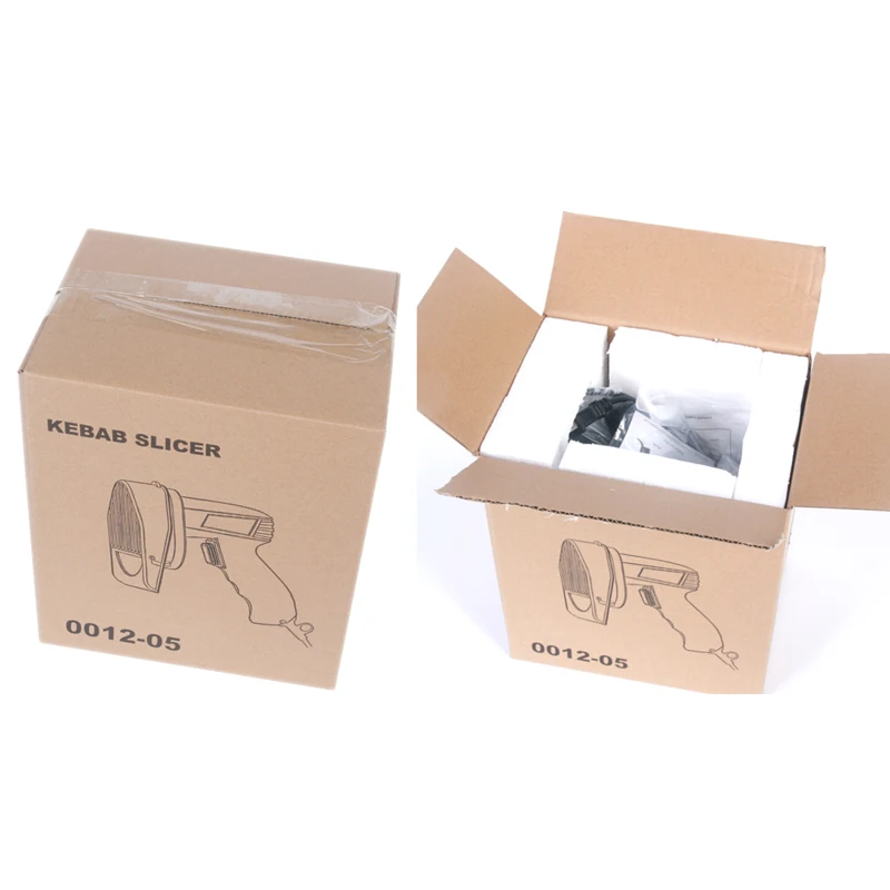 Automatico Elettrico Kebab Affettatrice Coltello Da Cucina Doner Taglierina Macchina di Taglio Della Carne Gyros Due Lame 110V-240V Per shawarma
