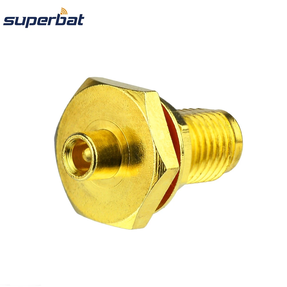 Superbat RP-SMA Female Bulkhead Solder RF Coaxial Connector for Semi-rigid Cable.086