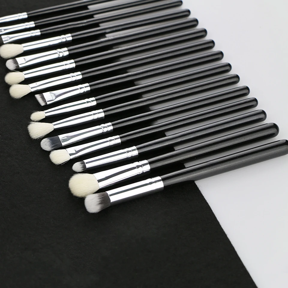 BEILI Black Professional Goat Hair Makeup Brush Powder Foundation Contour Concealer  Eyes Blending 15/25/30Pcs Makeup Brush Set