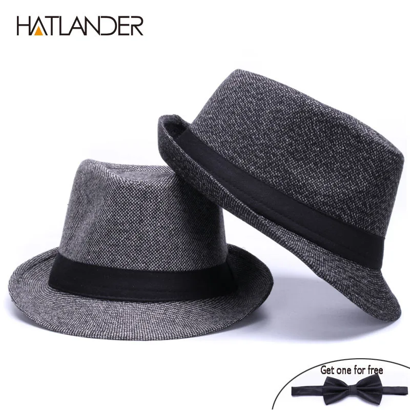 HATLANDER Brand Vintage England trilby top hat men autumn winter Jazz cap outdoor gambler church top hats gentleman fedora hat