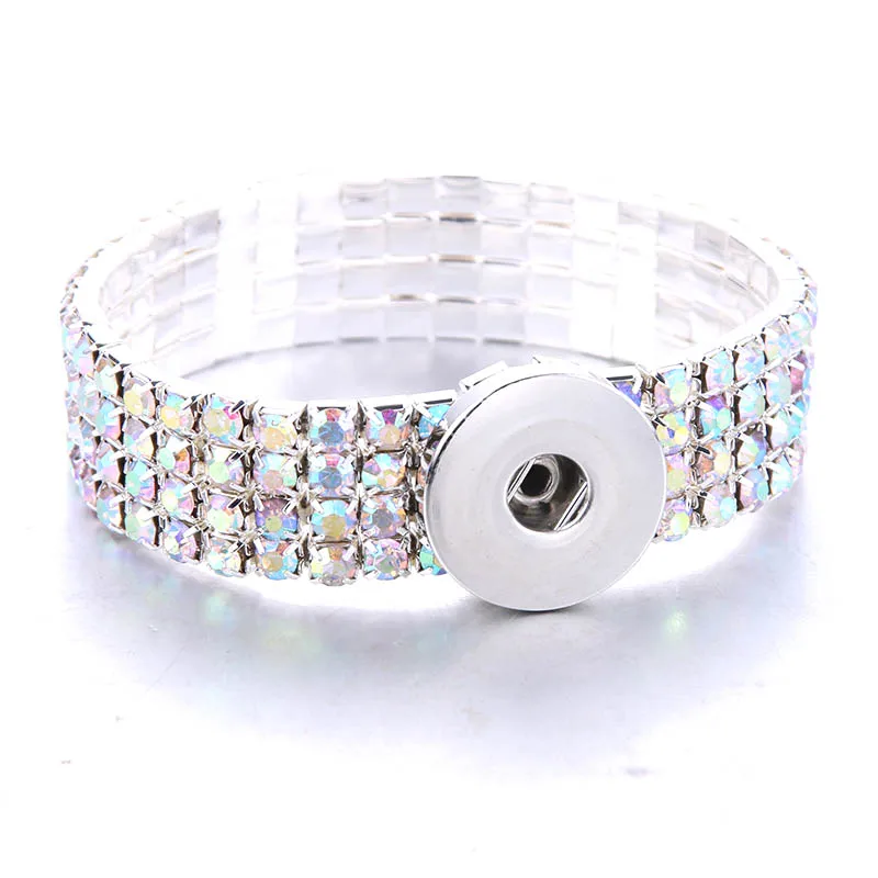 New Snap Jewelry elastic adjustable style Snap Button Bracelet for Women girls Charms Bracelet fit 18mm Snap Button Jewelry