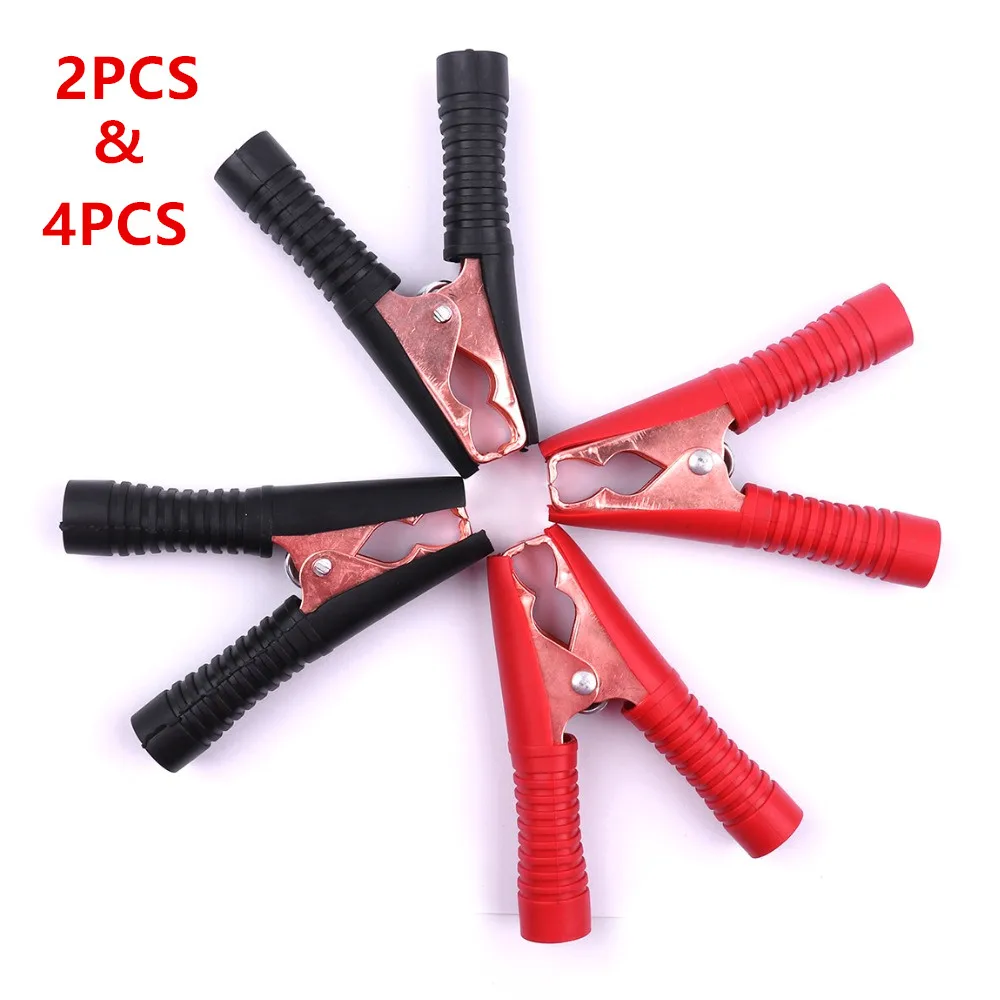 Hot Sale Red & Black Universal 2/4Pcs 250V/100A High Power Battery Clips For Car Bike Battery Accessories Car-styling Car Clip