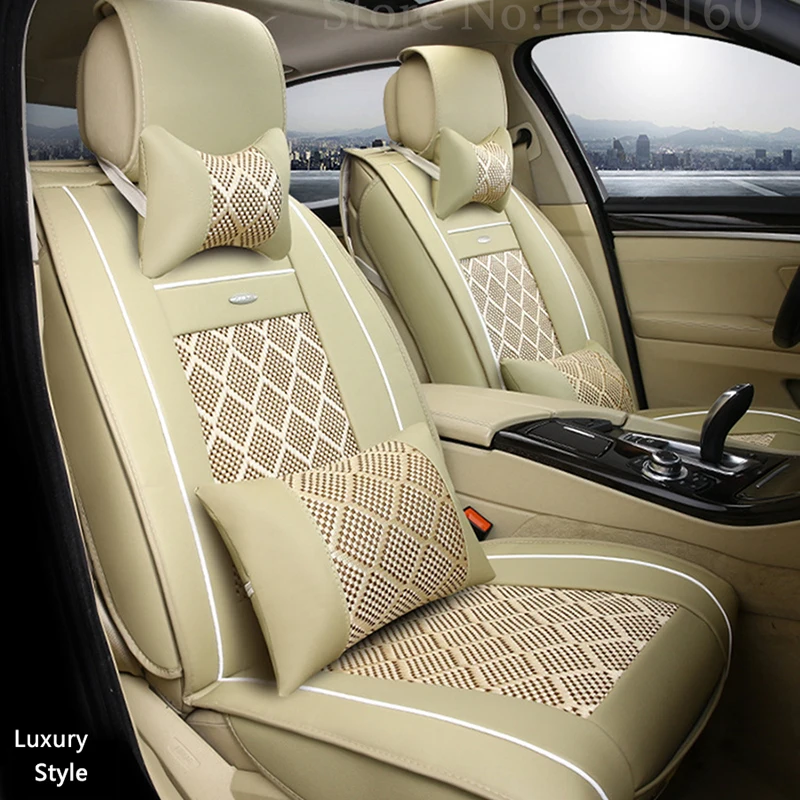 Breathable Leather car seat covers For Nissan Qashqai Note Murano March Teana Tiida Almera X-trai auto accessories car sticker