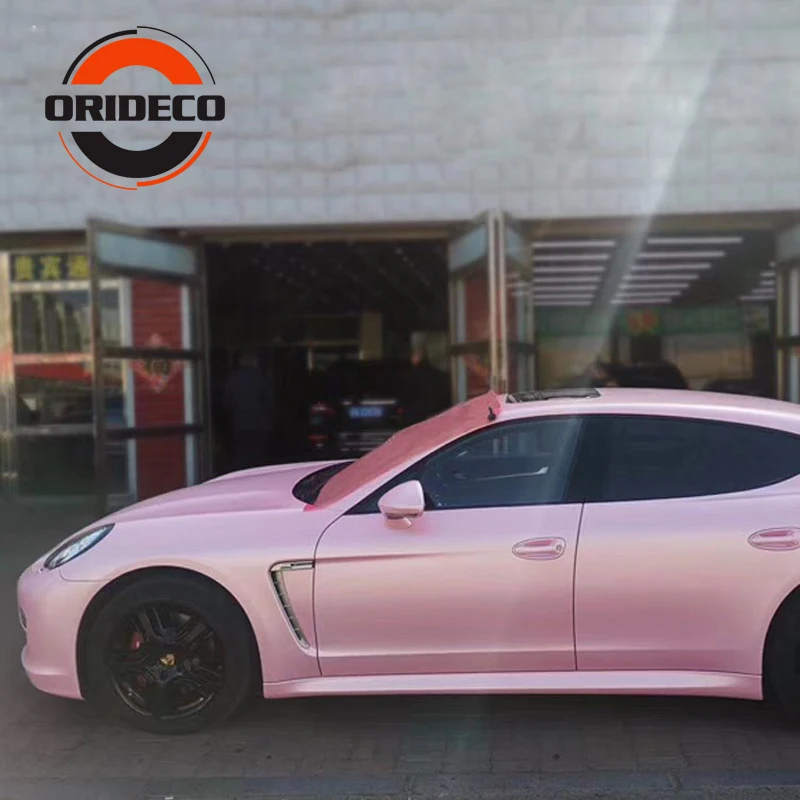 

Size 1.52*20m Cherry Pink Metallic Car Vinyl Metal Car Vinyl Wrap For Car Wrapping Styling Covering Foil with Air Bubble Free