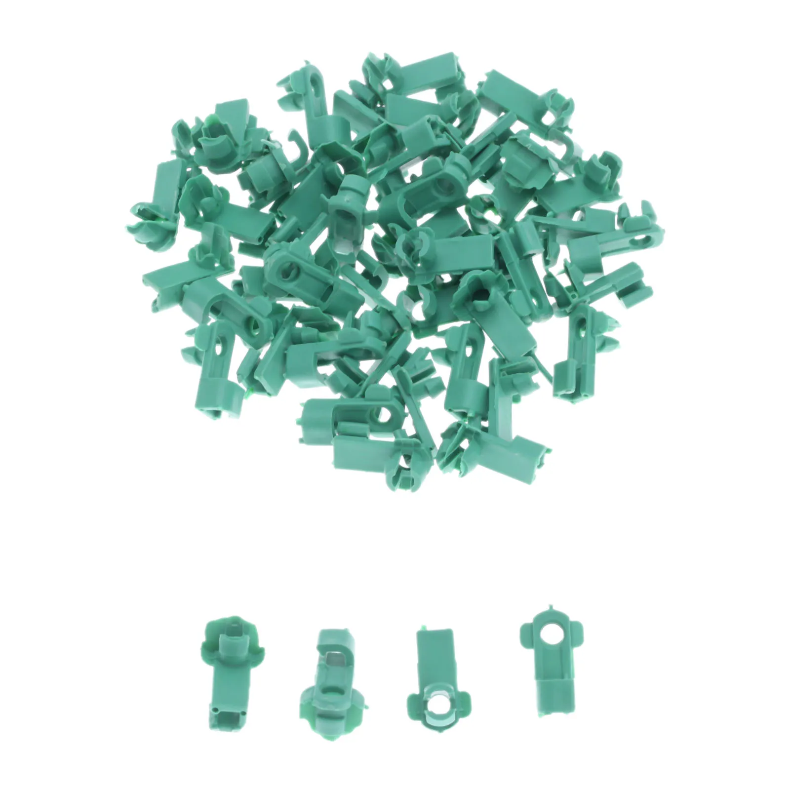 Yetaha 50Pcs Car Door Lock Rod Clip Series Retainer Rivet Green Plastic Auto Fastener Universal For Honda 72116-SV4-003