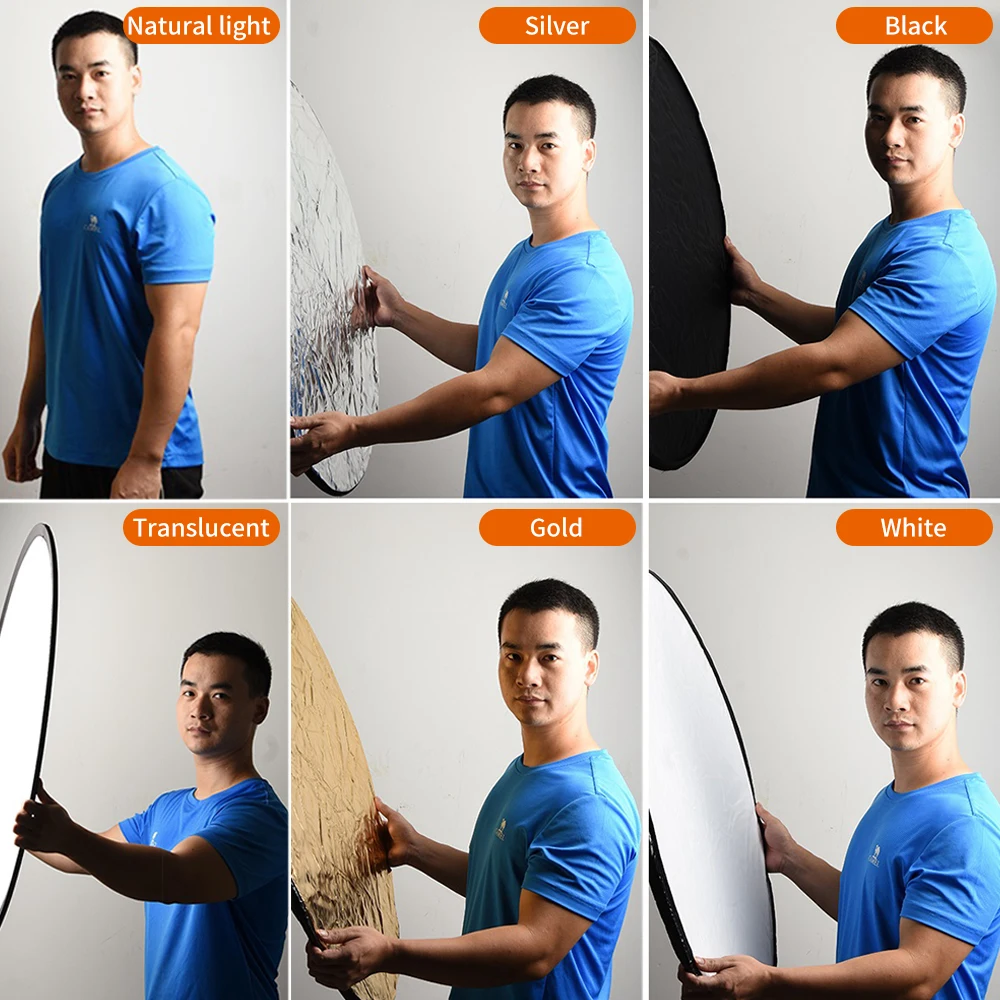 SUPON 60 سنتيمتر 80 سنتيمتر 110 سنتيمتر 5 في 1 عاكس التصوير ل فلاش ضوء الناشر الشاشة ل استوديو التصوير خلفية الملحقات