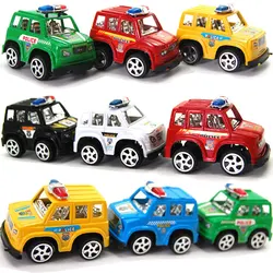 HOT SALE 1PCS  Mini Classic Polic Car Plastic Pull Back car toys Children Eduional Toys for Children baby kids gift