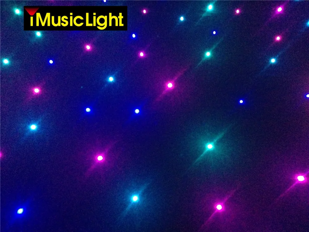 Imagem -04 - Led Star Curtain Pano para o Fundo do Casamento à Prova de Fogo Rgb 3in Palco Show Disco 3m x 12m