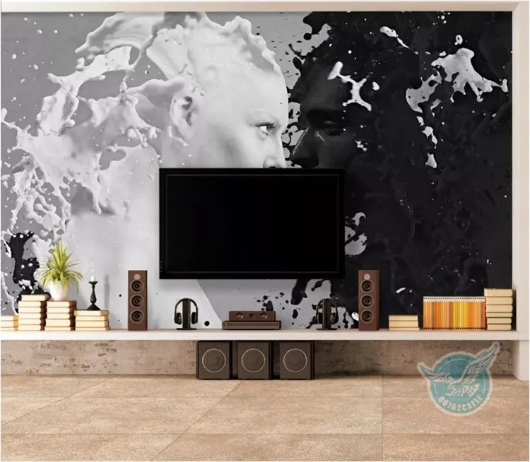 

Custom Black White Milk Lover Photo Wallpapers For Wall 3 d Living Room Bedroom Shop Bar Cafe Walls Murals Roll Papel De Parede