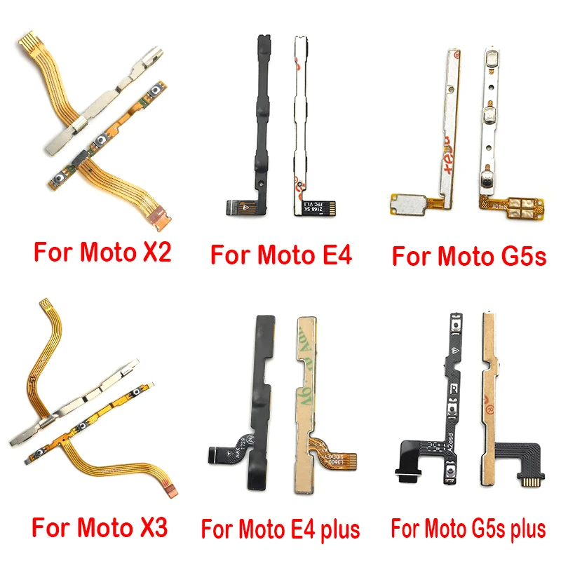 30 peças, botão liga/desliga de volume flexível para motorola moto m c e4 e3 z3 plus play x3 x2 x play one hyper ação visão zoom