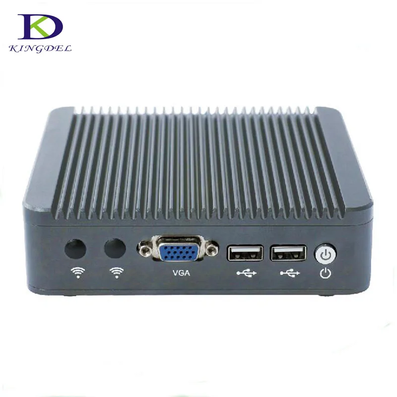 Cheap fanless mini pc Celeron J1800 Dual Core Slim palm computer with 2*LAN VGA nettop HTPC TV BOX 2G RAM 32G SSD desktop pc