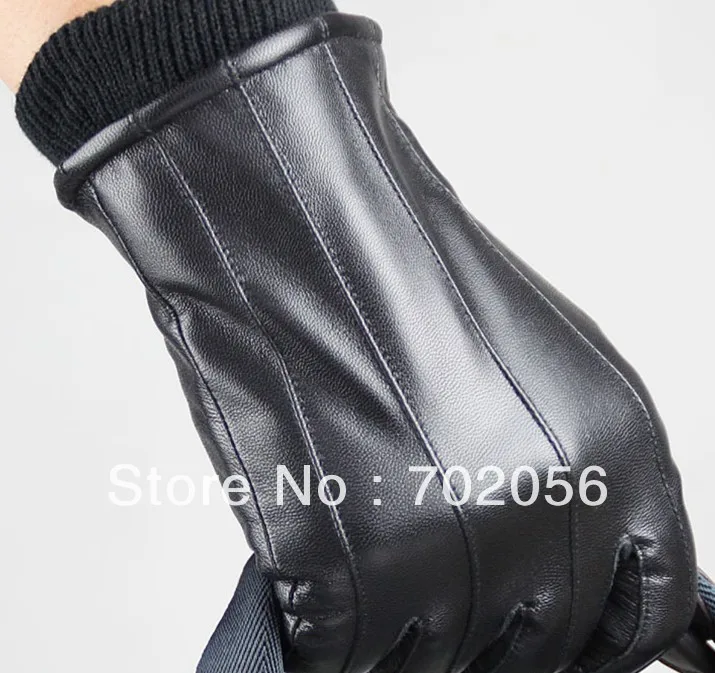 COOL WINTER Mens genuine Leather gloves leather Lambskin GLOVE high quality 12pair/lot #3156