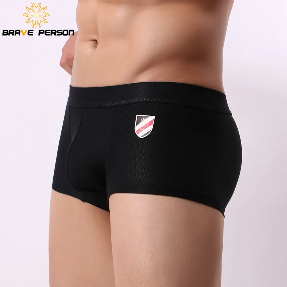 BRAVE PERSON Brand Underwear Men Boxers New Mens Boxers Shorts Male Panties Trunks Shorts U Convex Pouch Underpants