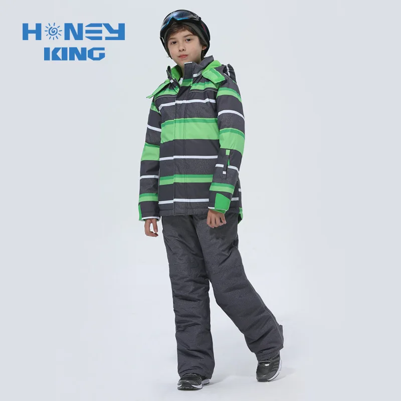 Children Waterproof Windproof Warm Skiing Jackets Thermal Kids Ski Suit Boys Winter Camping Hiking Clothes Sets Size 98-164cm