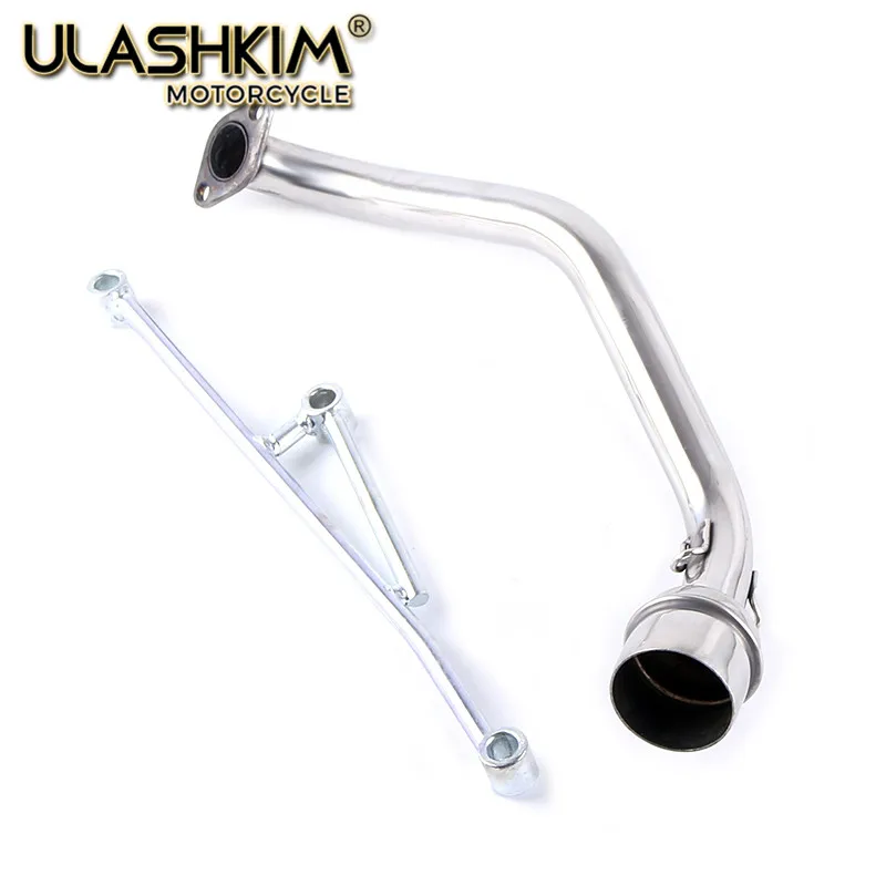 GY6 125cc 150cc Motorcycle Modified Scooter Contact Middle Pipe Muffler Exhaust Fit 157qmj 152qmi 4 Stroke Engine