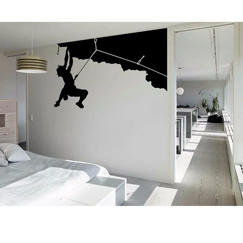 Rock Climbing Design Sports Series Vinyl Removable Wall Sticker Home Shop Decoration Wall Stickers Wall Decals 5 Sizes