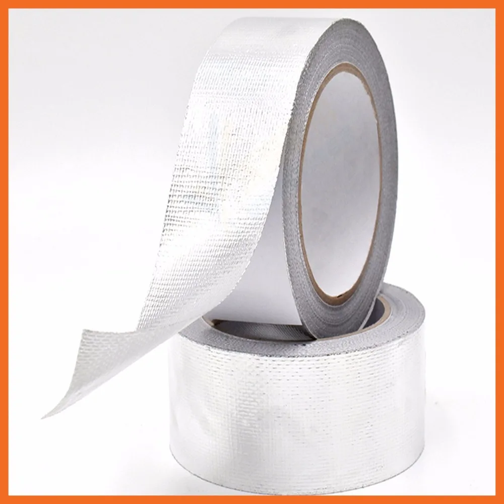 

Aluminum foil tape high temperature resistant fiberglass cloth aluminum foil pipe thick waterproof sealing tape trap flame retar