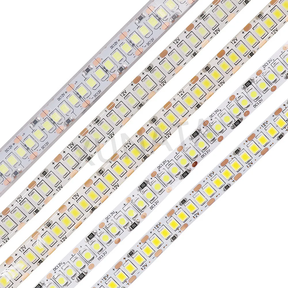 

XUNATA Светодиодная лента, светильник 5 м 2835 SMD DC 12 В 60/240 светодиодов/м, водонепроницаемый IP65 IP20, гибкая лента, светодиодная лампа, ночной Декор