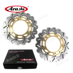 Arashi 1 Pair For YAMAHA XV PC ROAD STAR WARRIOR 1700 2008 - 2014 CNC Front Brake Discs Floating Rotors XV1700 2009 2010 2011