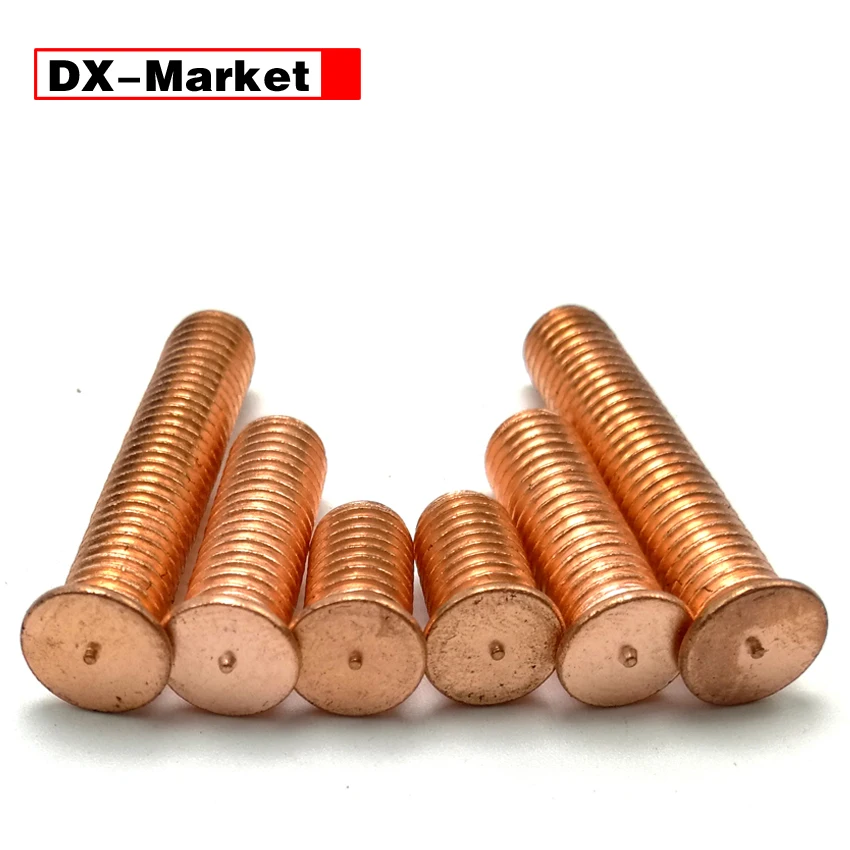 M3 M4 M5 M6 M8 Welding Screw , Carbon Steel Copper Plated Welding Stud Bolts , Spot Welding Screw 6mm-60mm ,A050