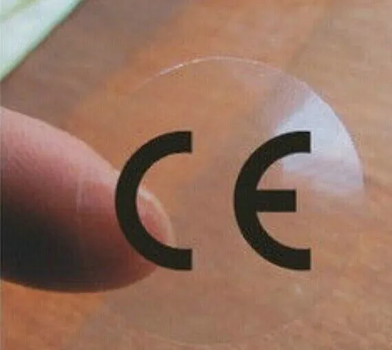 500pcs,transparent CE labels, CE sticker, PVC stickers, Diameter 10mm, free shipping