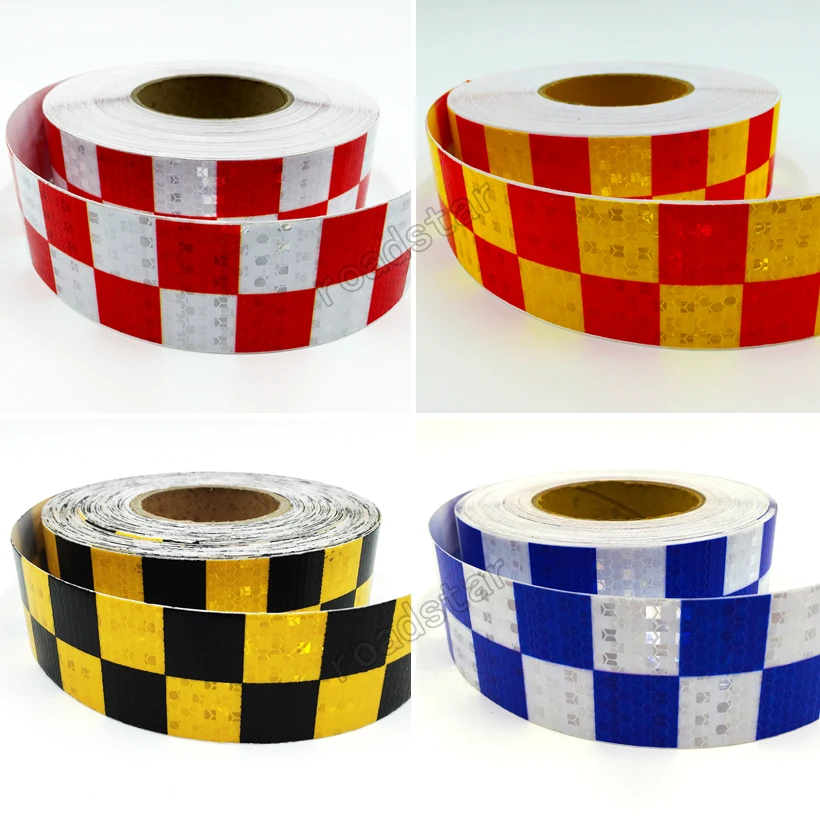 Roadstar 3M Acrylic Adhesive Shining Reflective Warning Tape/Square Printing reflective tape for Cars Safety RS-6490P