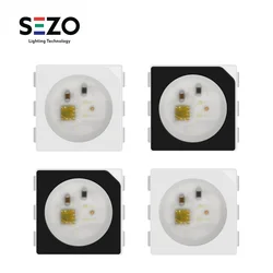 10 ~ 1000 pz WS2813 RGB LED Chip Dual-Signal 5050 SMD versione bianco/nero WS2813 DC5V digitale indirizzabile individualmente