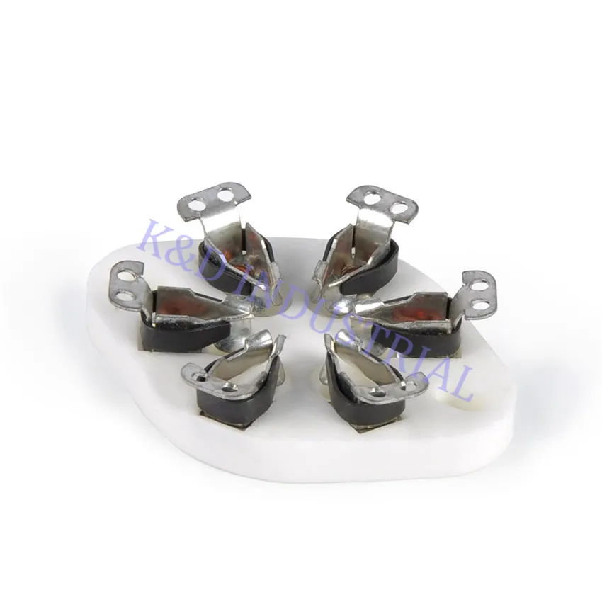 2 قطعة GZC6-1 الشظية 6Pin السيراميك فراغ أنبوب المقبس U6A قاعدة 41 42 2A5 6C6 1265 RK43 VT57 مضخم الصوت