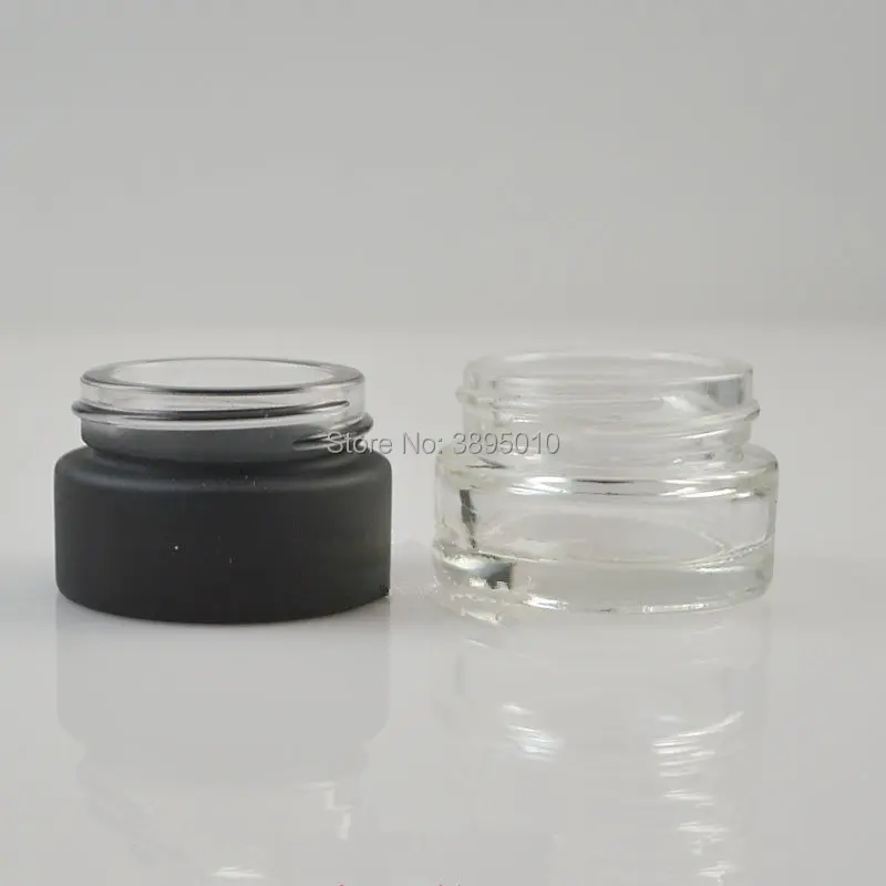 

5g Cream Jar with black Lid Vial Women Cosmetic Container Small Pot Eyeshadow Bottle F1068