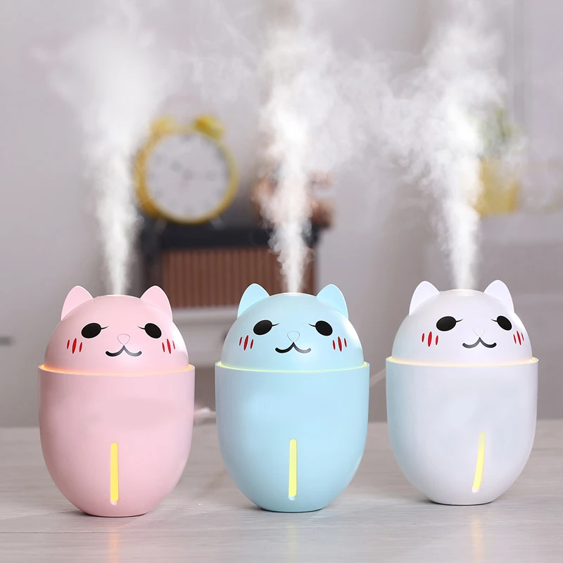 Mini Cute  humidifier USB Ultrasonic  Air humidifier USB Led Light and Mini Fan fogger Electric Car Aroma  Humidifier Diffuser