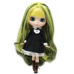 ICY DBS Blyth Doll Series No.BL9016/3208/3208/340 Yellow mix Green hair with braids white skin Joint body Neo /6 BJD