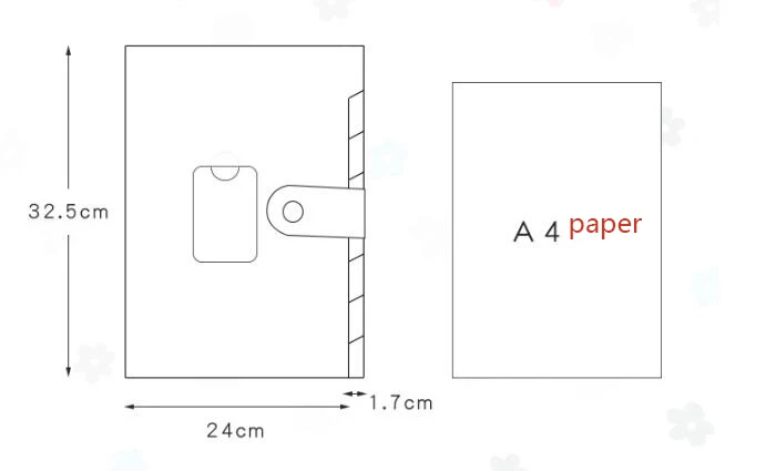 A4 Folder Lovely 8 Slots Plastic