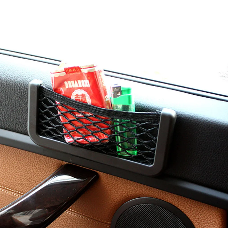 Car Styling Car Carrying Storage  Bag Stickers For Mobile Phone Holder Auto Pouch Adhesive Visor Box Car Accessories