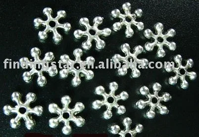 FREE SHIPPING 250Pcs Tibetan Silver Color snowflake spacers beads 7mm FC283