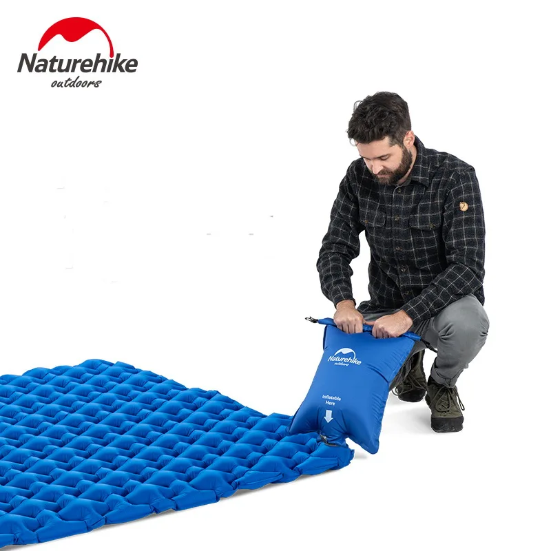 Naturehike Outdoor Ultralight Inflatable Mattress 2 Person Sleeping Pads Waterproof Bags Thicken Camping Mat With Fill Air Bag