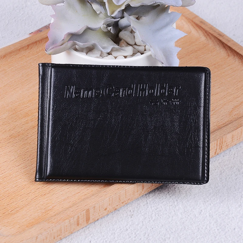 1PC Black PU Leather 40 Cards ID Credit Card Holder Book Case Keeper Organizer Passport Credit Card Case Business Vintage Bag