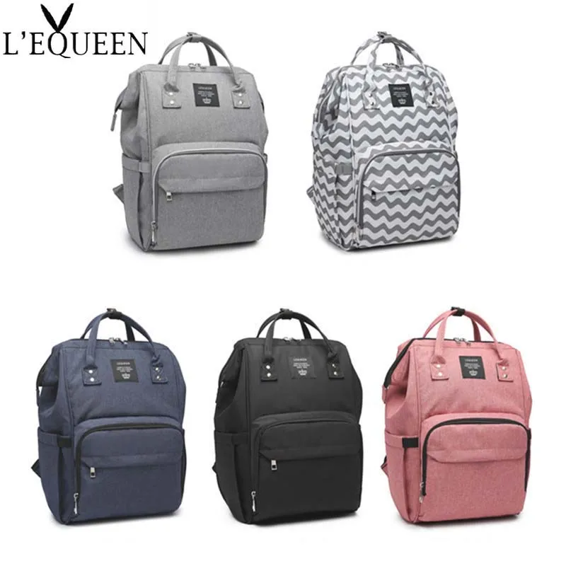 Bebe accessories  Lequeen Travel bag  Nursing Bag Diaper bag Wave pattern Mummy Bag Multiple Backpack Portable Nappy Bag