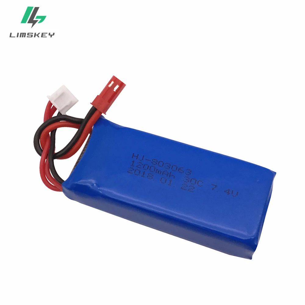 3pcs 7.4 V 1200 mAh Li-po Battery For YiZhan Tarantula X6 MJX X101 X102h  X1 H16 For WLtoys V666 V262 V353 V333 V323 Spare parts