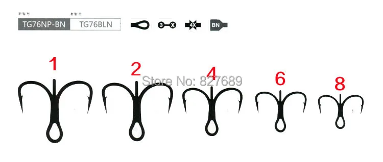 4packs Mustad treble hooks KVD hooks upgrade TG76NP-BN high carbon steel barbed hook match crank VIB lure fishing tackle pesca