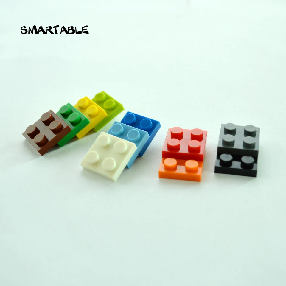 Smartable แผ่น2X2ชิ้นส่วนอาคาร DIY โลโก้การศึกษาสร้างสรรค์ของเล่นเข้ากันได้กับแบรนด์ที่สำคัญ3022 MOC ของเล่น163ชิ้น/ล็อต