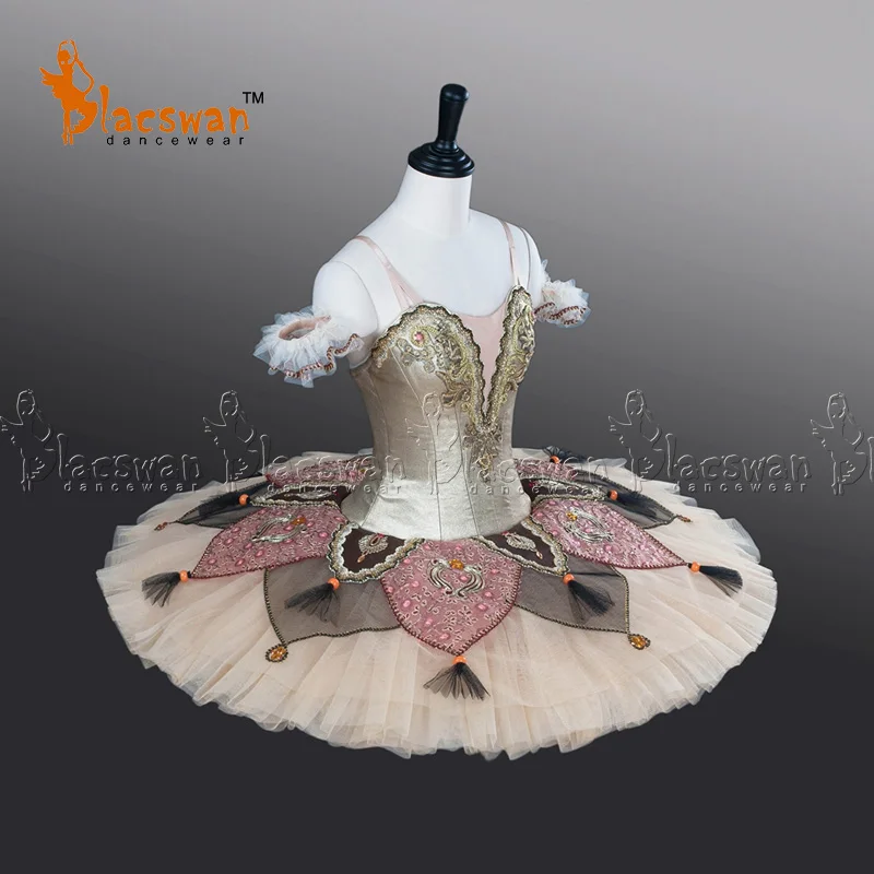 Robes de concours de Ballet YAGP dorées pour filles, tenues Tutu sur mesure, Costume casse-noisette pour filles, BT679