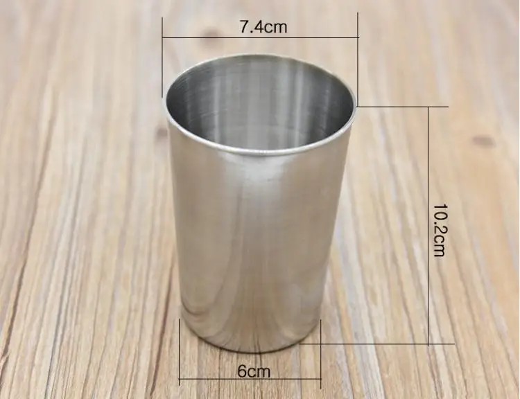 100pcs/lot FAST shipping 300ml Stainless Steel Cups Wine Beer Coffee Whiskey Mugs Outdoor Travel Cup SN1324