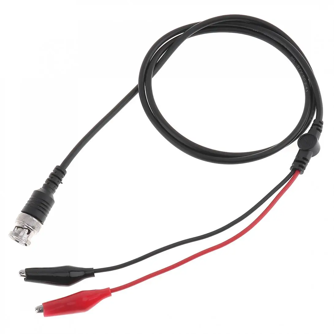 2pcs/lot BNC Q9 Male Plug To 35mm Dual Alligator Clip Oscilloscope Test Probe Cable Oscilloscope Measurement Accessory