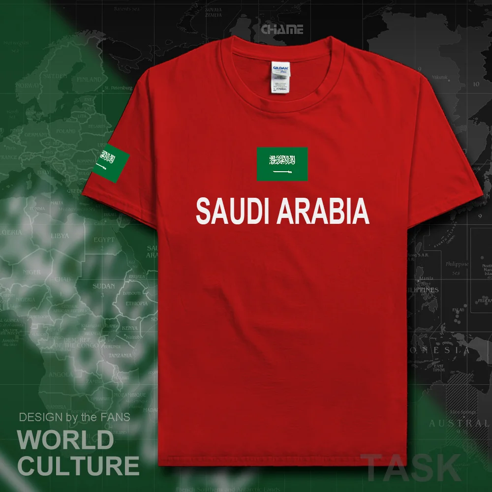 サウジアラビア tシャツの男 2017 tシャツ綿 100% 国家チーム tシャツ綿会議ファンストリートフィットネスサウジアラビア SA