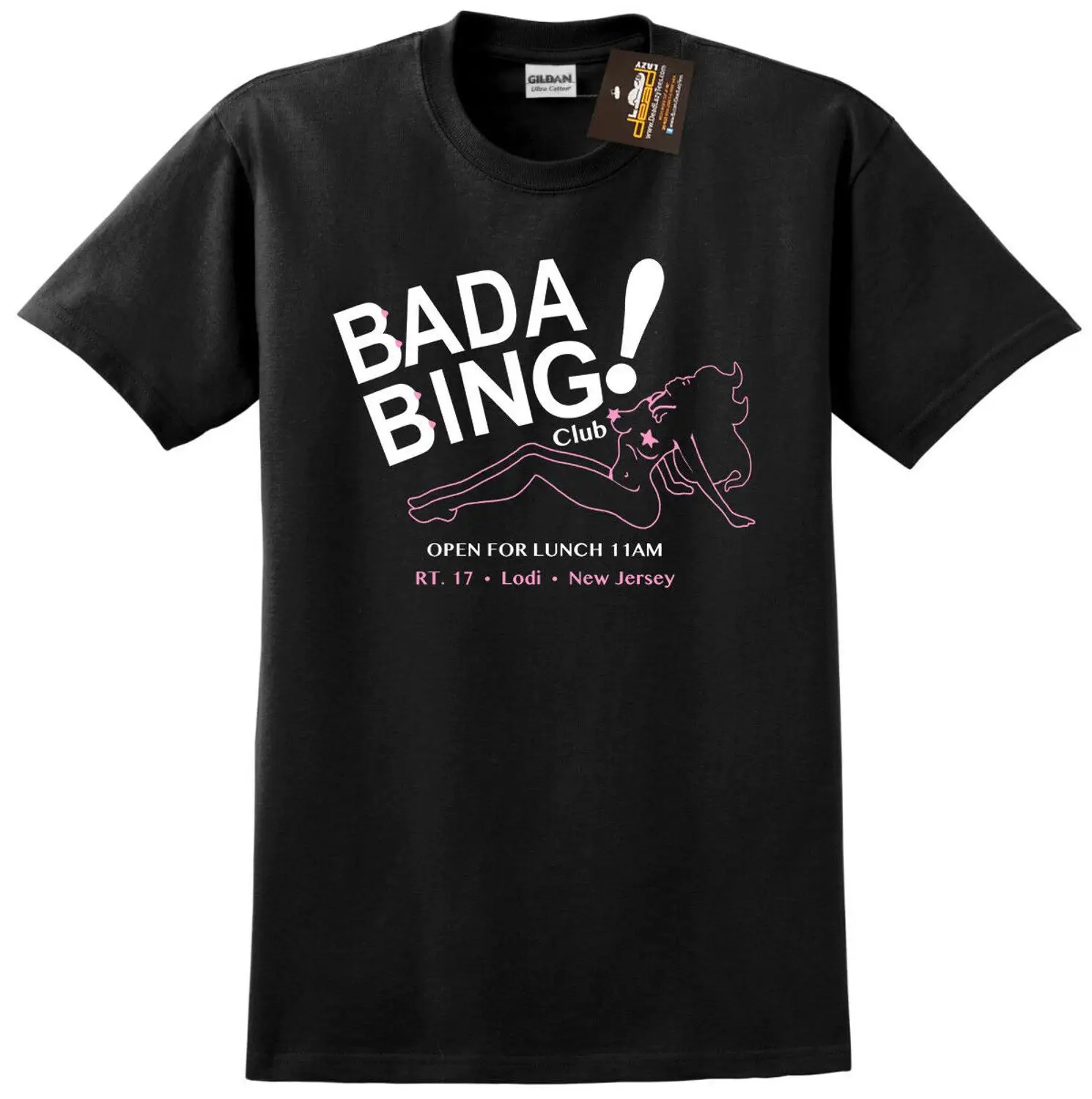 Bada Bing Sopranos Inspired T-Shirt - Gangster Mafia Retro Classic Tv Show Men 2019 Summer Round Neck Fashion Custom T Shirts